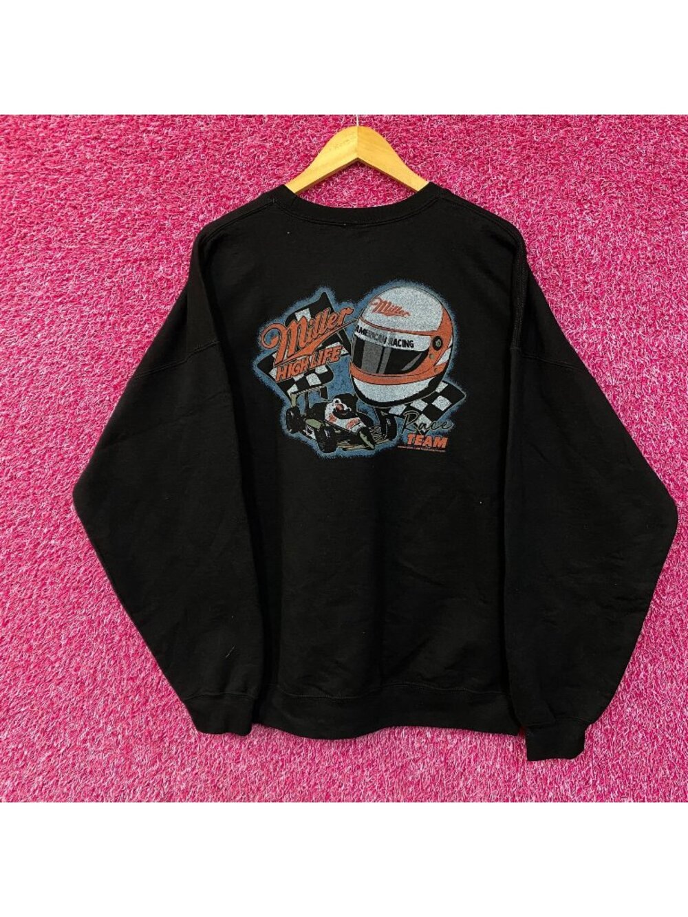 Junk Food Miller High Life Racing Pit Flea Market Fleece size Large